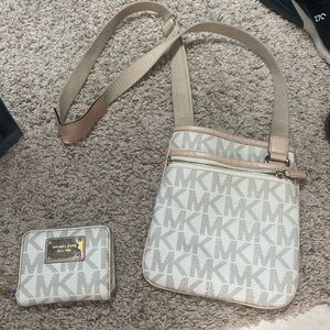 Michael Kors crossbody purse with matching wallet